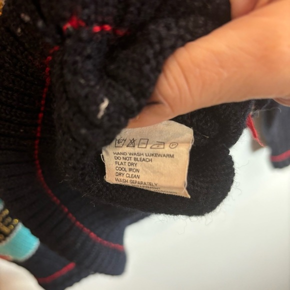 MEXX Sz L Bell Boy Travel Suitcase Wool Blend  Short Rolled Neckline Sweater - Picture 6 of 8